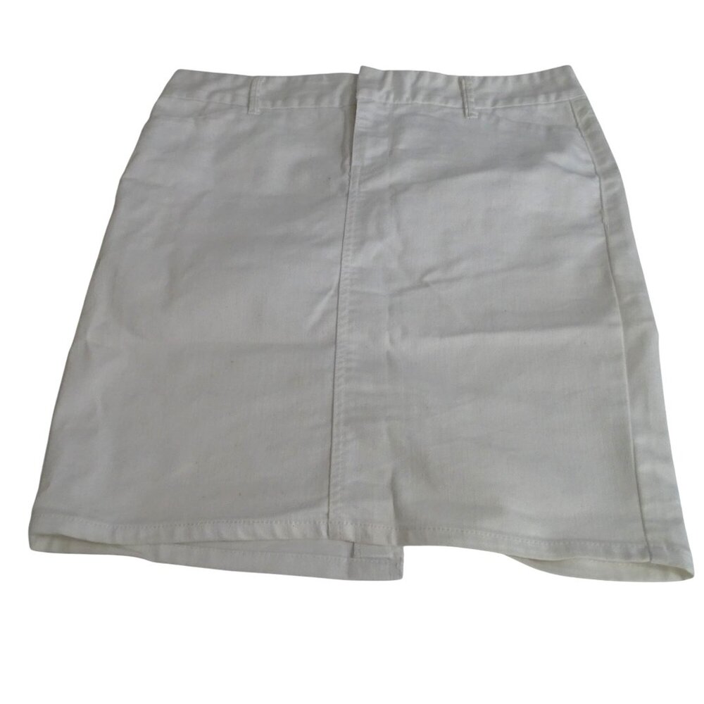Old Navy White Denim Jean Pencil Skirt Women Size 6 Regular Casual
